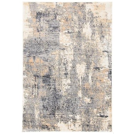 Safavieh 4 x 6 ft. Amelia 700 Contemporary Rectangle Power Loomed Rug Gray & Gold ALA777H-4